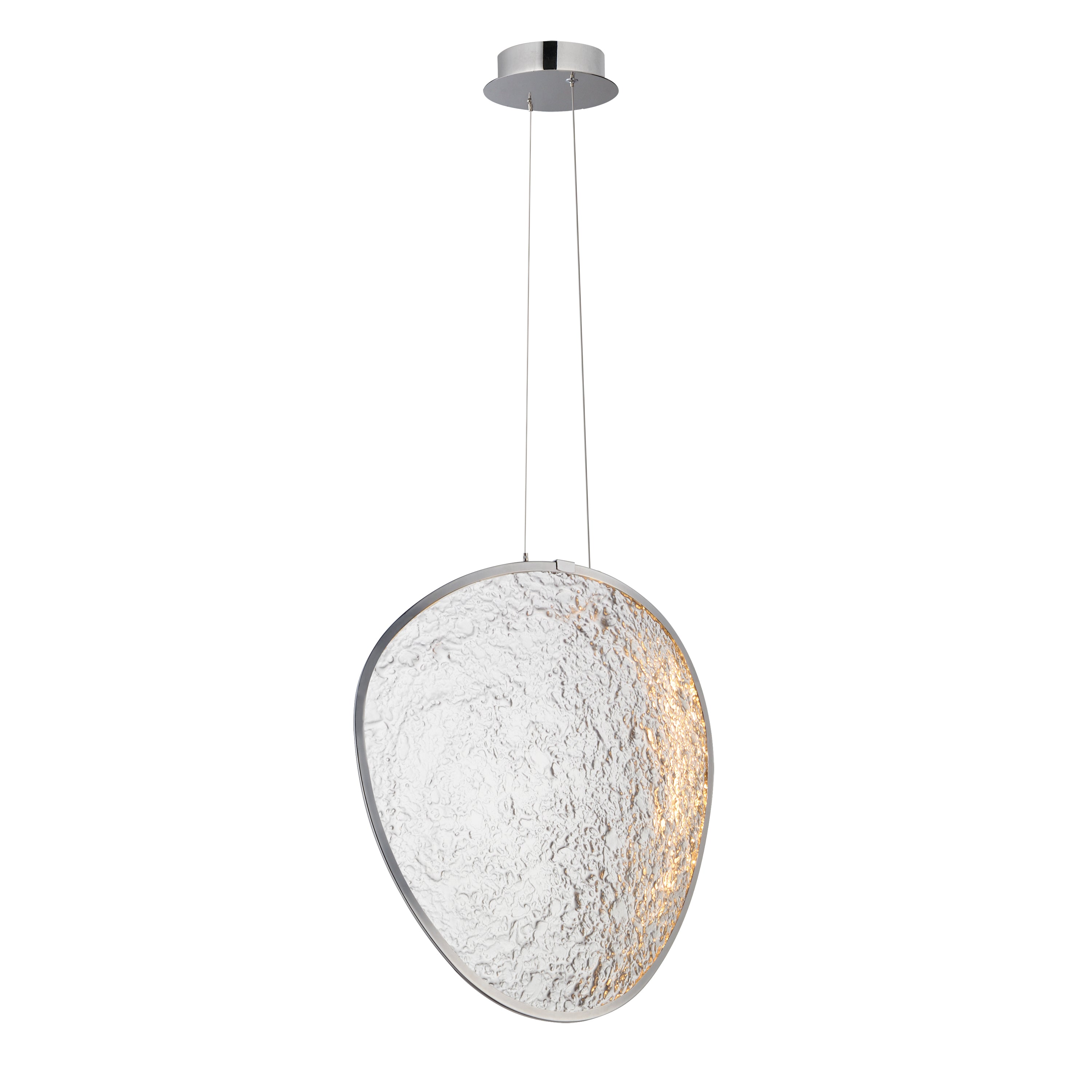 ET2 Lighting E24973-PC Moonscapes Single LED Pendant in Polished Chrome