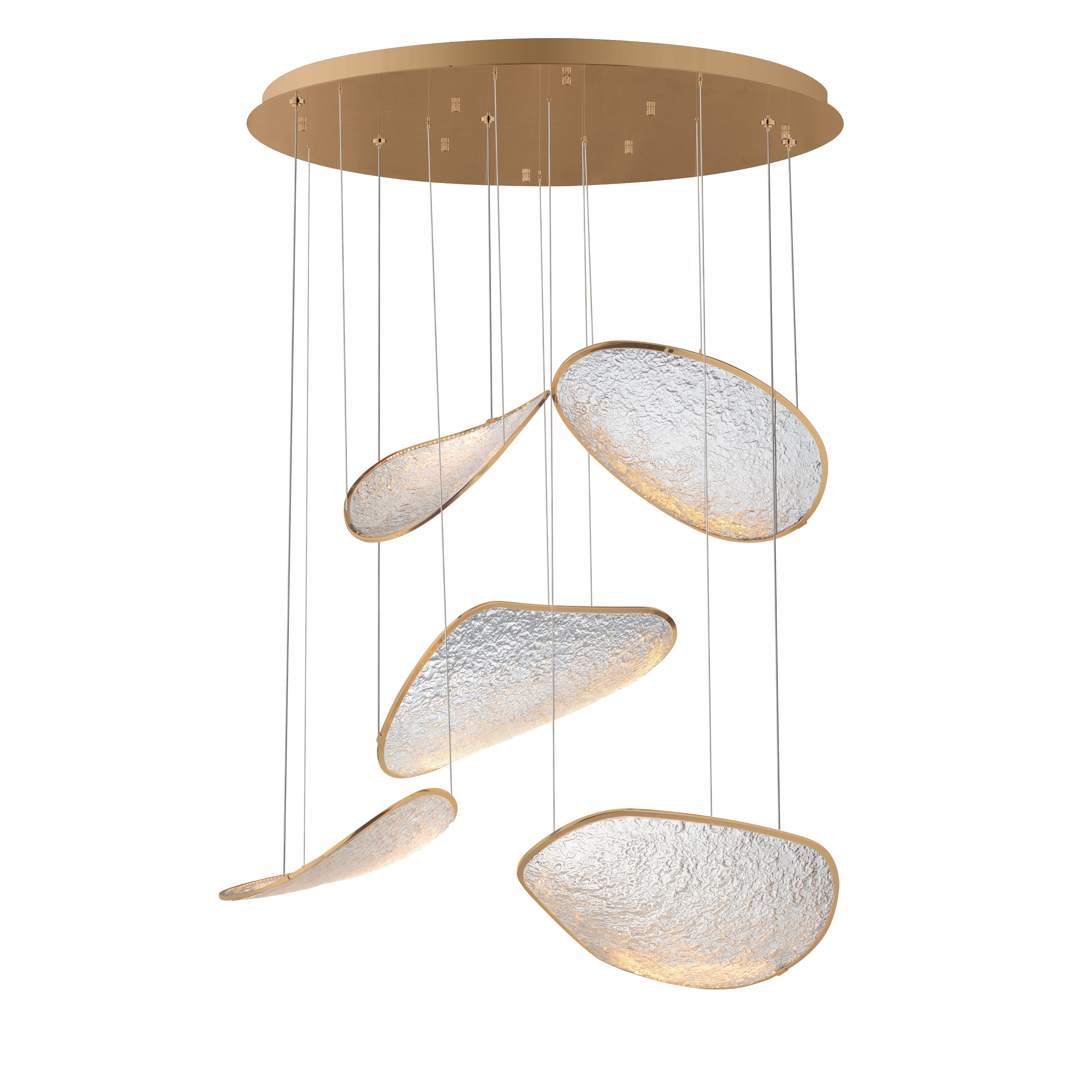 ET2 Lighting E24975-BCN Moonscapes LED Pendant in Brushed Champagne