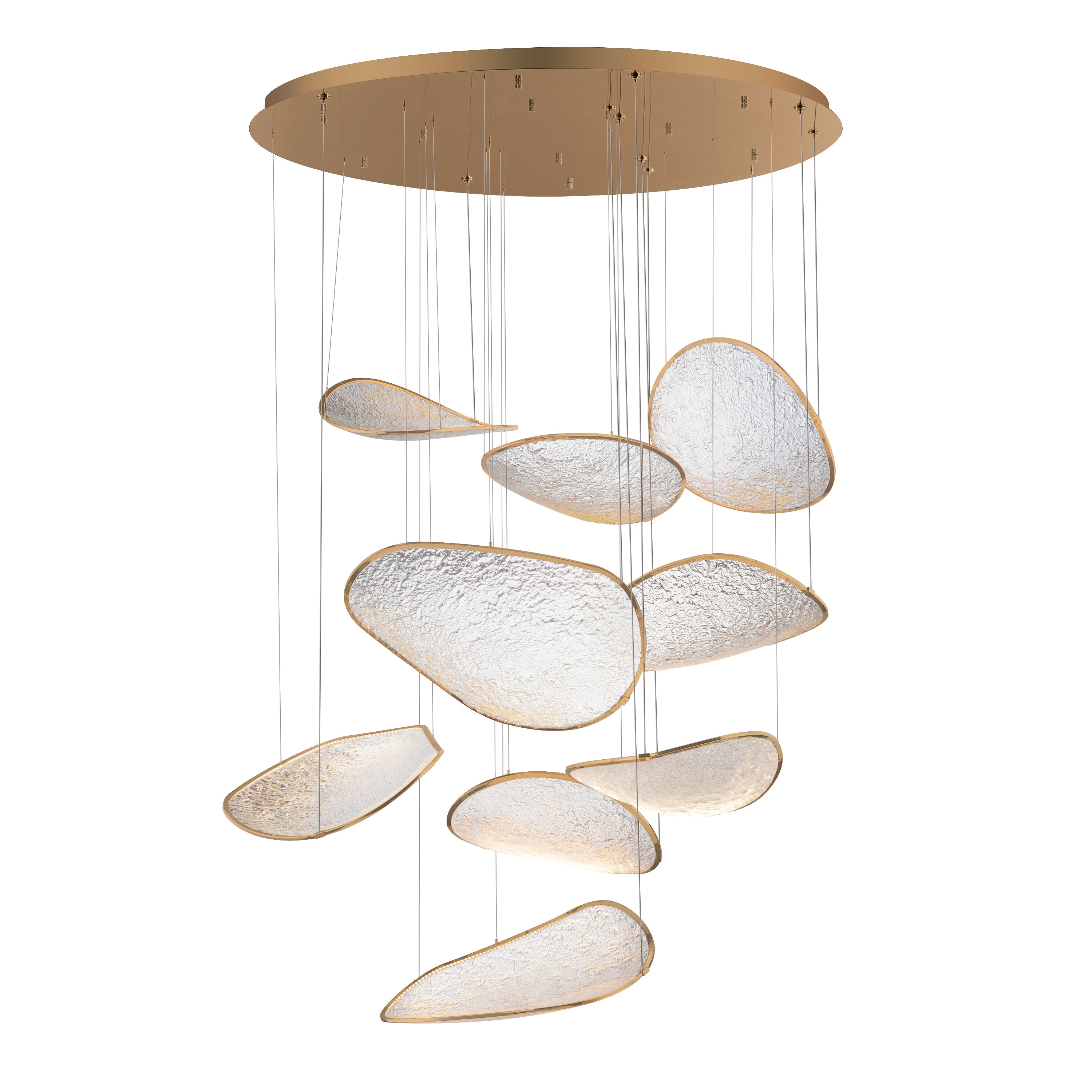 ET2 Lighting E24979-BCN Moonscapes LED Pendant in Brushed Champagne
