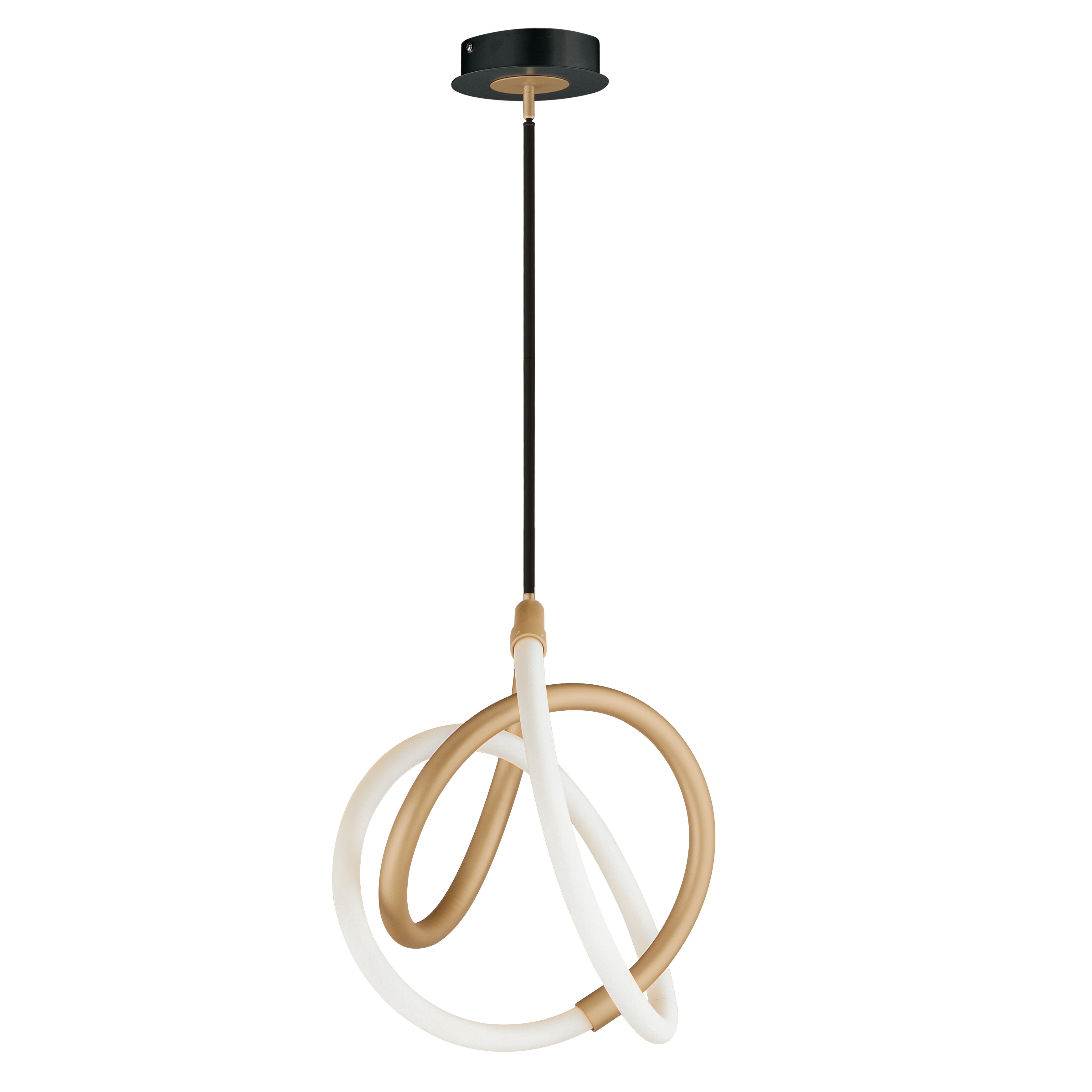 ET2 Lighting E25092-01BKGLD Mobius 12" LED Mini Pendant in Black / Gold