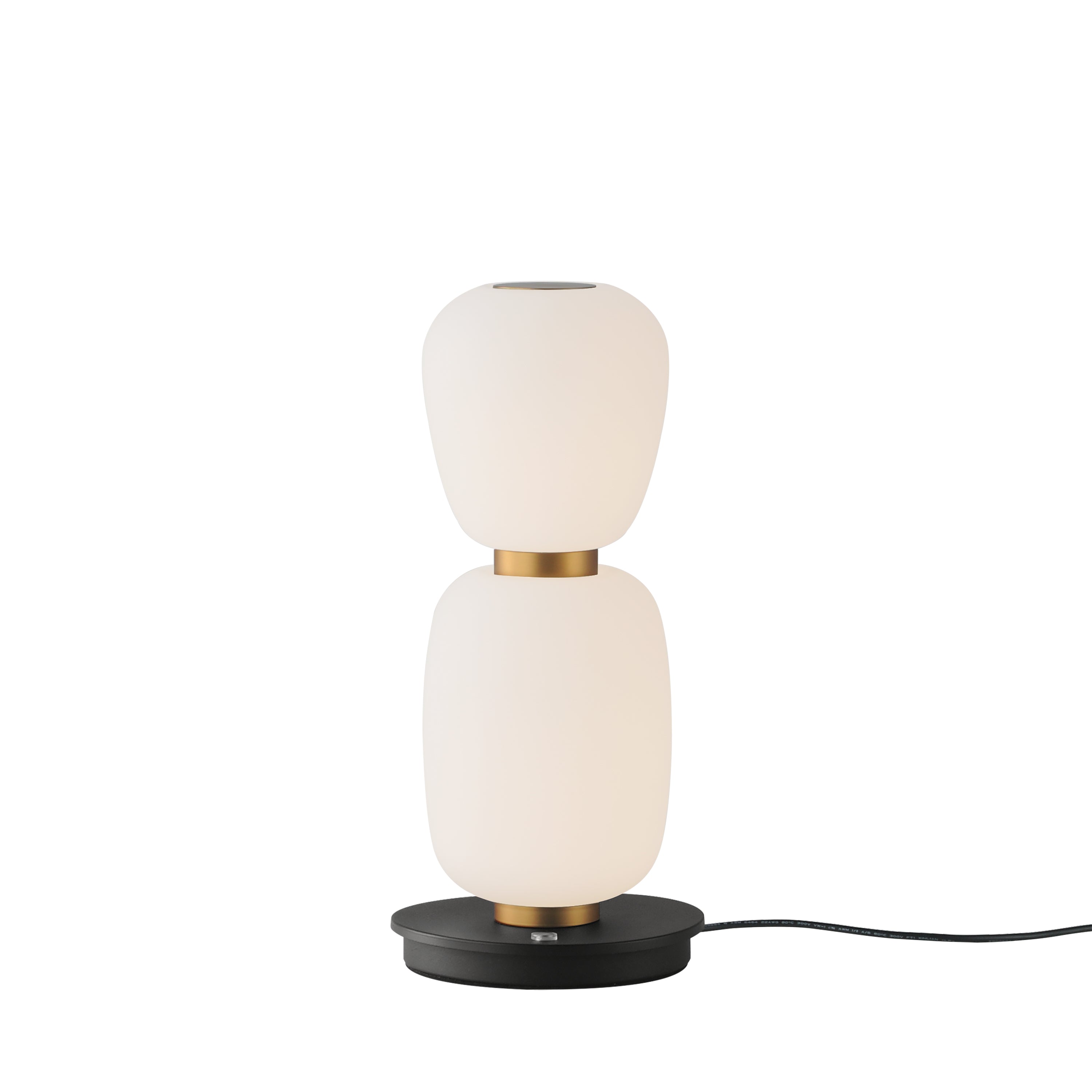 ET2 Lighting E25166-92BKGLD Soji Double Stack Portable Lamp in Black / Gold