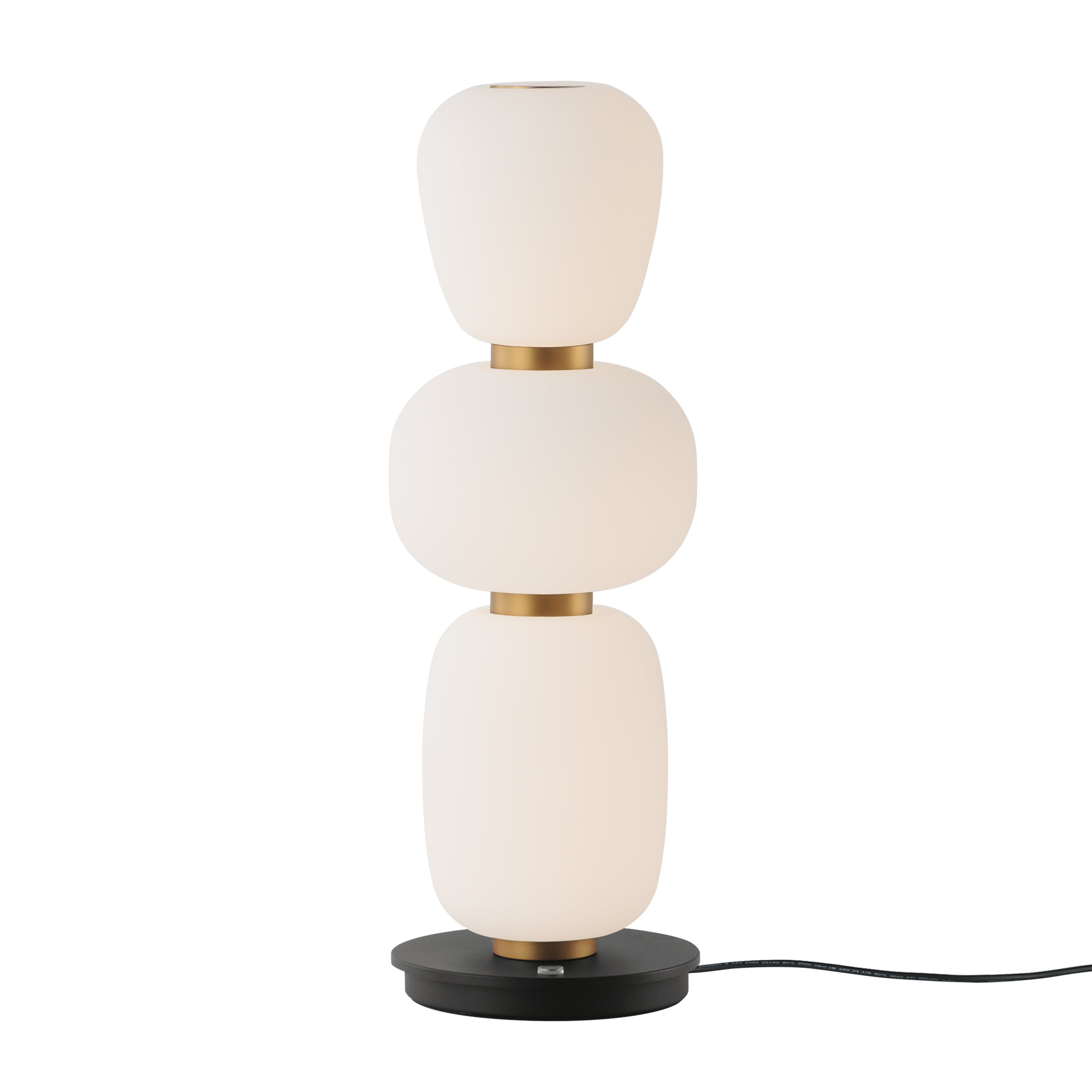 ET2 Lighting E25167-92BKGLD Soji Triple Stack Portable Lamp in Black / Gold