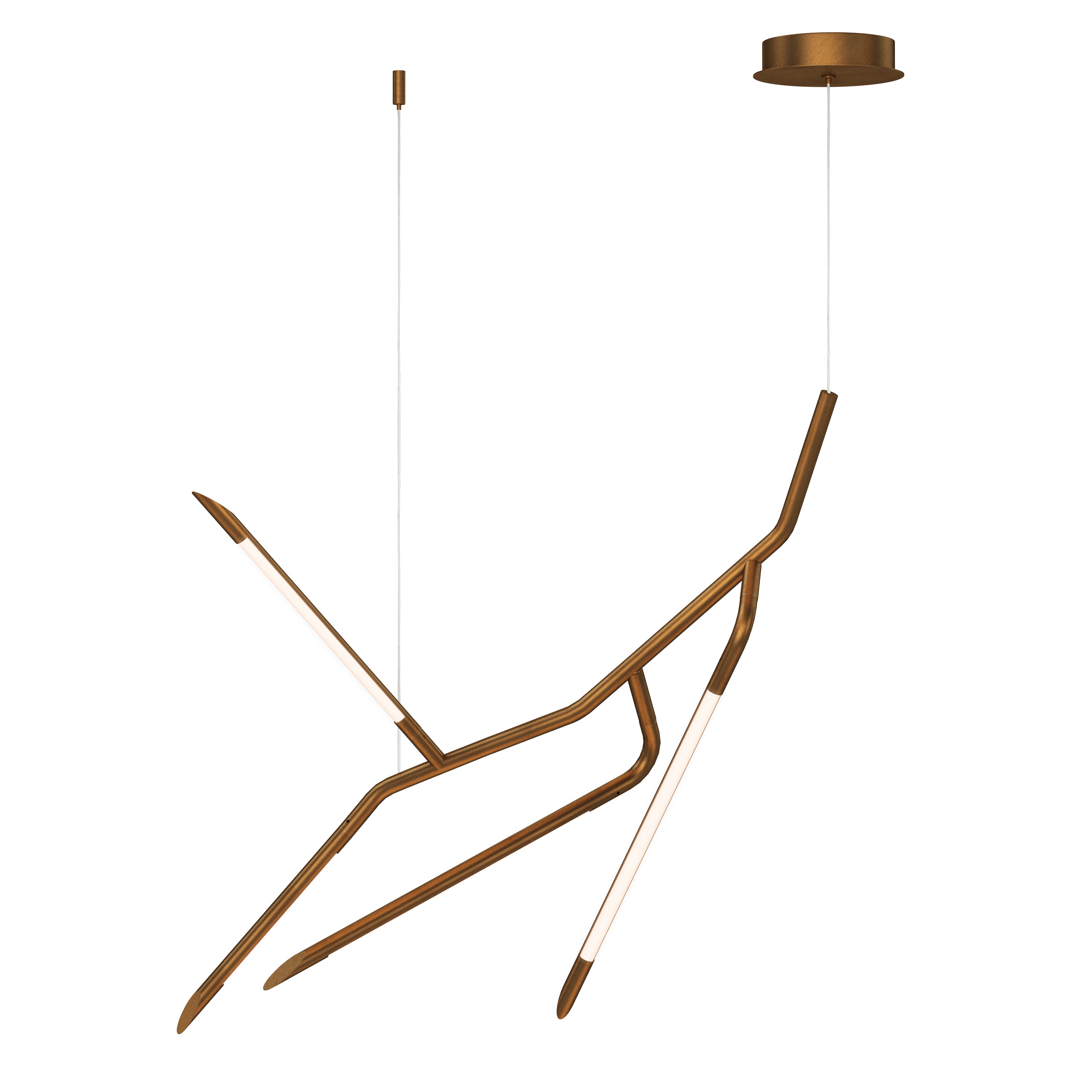 ET2 Lighting E25413-WBR Scion 27" LED Pendant in Weathered Brass