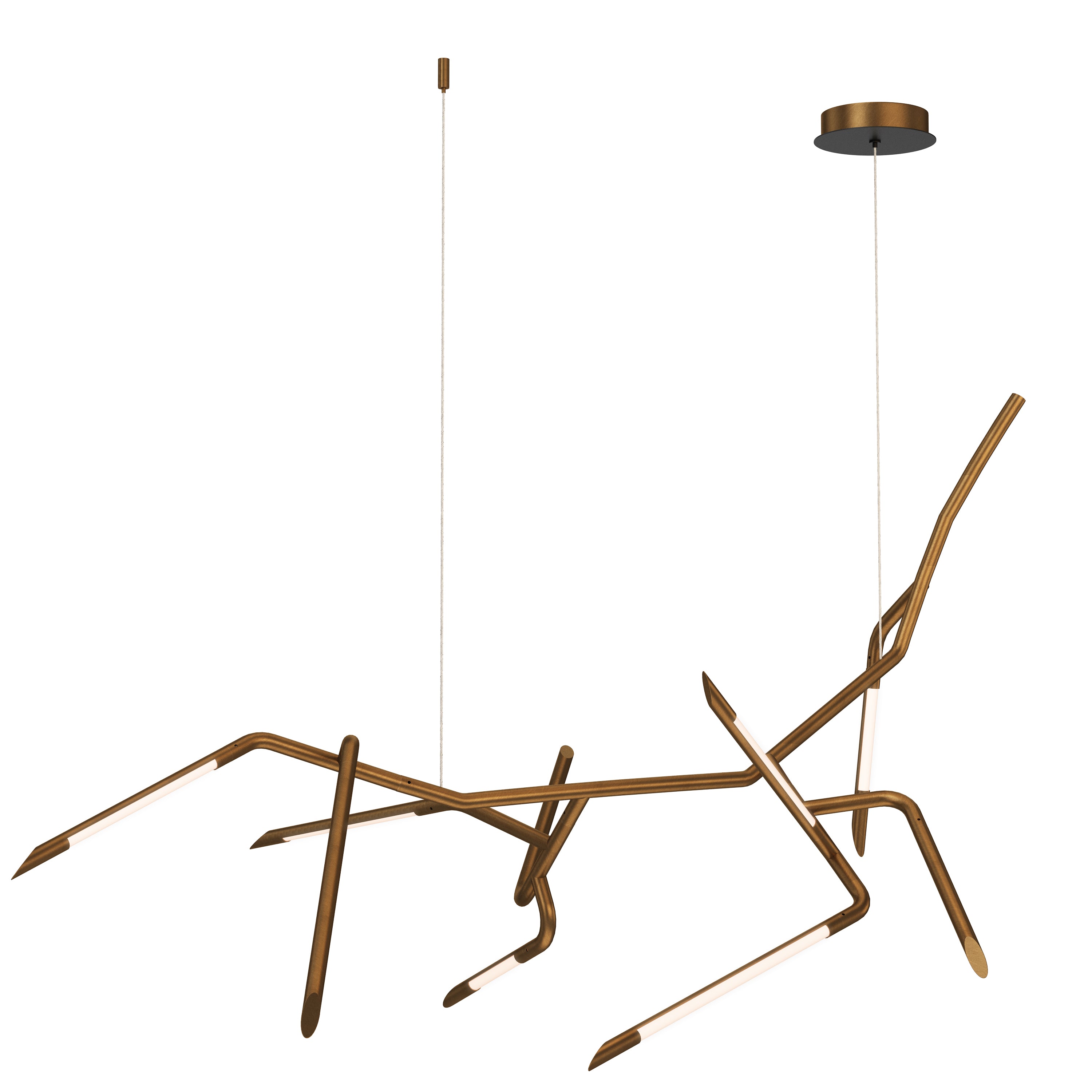 ET2 Lighting E25414-WBR Scion 50" LED Pendant in Weathered Brass