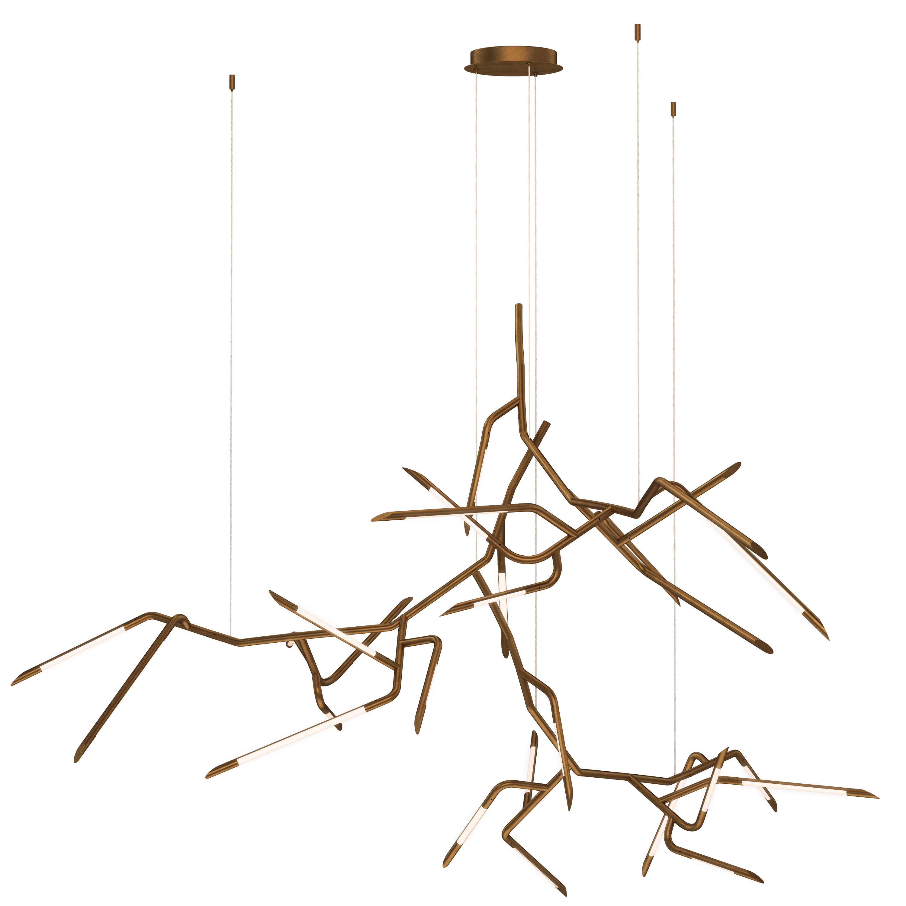 ET2 Lighting E25418-WBR Scion 80" LED Pendant in Weathered Brass