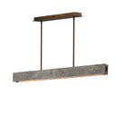 ET2 Lighting E26266-TTVBZ Lintel LED Linear Stone Pendant in Titanium Travertine / Bronze