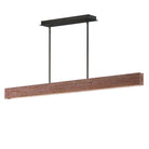 ET2 Lighting E26268-RLGM Lintel 59" LED Linear Stone Pendant in Rosso Laterite / Gunmetal