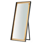 ET2 Lighting E42046-GLBK Floating 30" x 67" LED Free Standing Mirror in Gold Leaf / Black