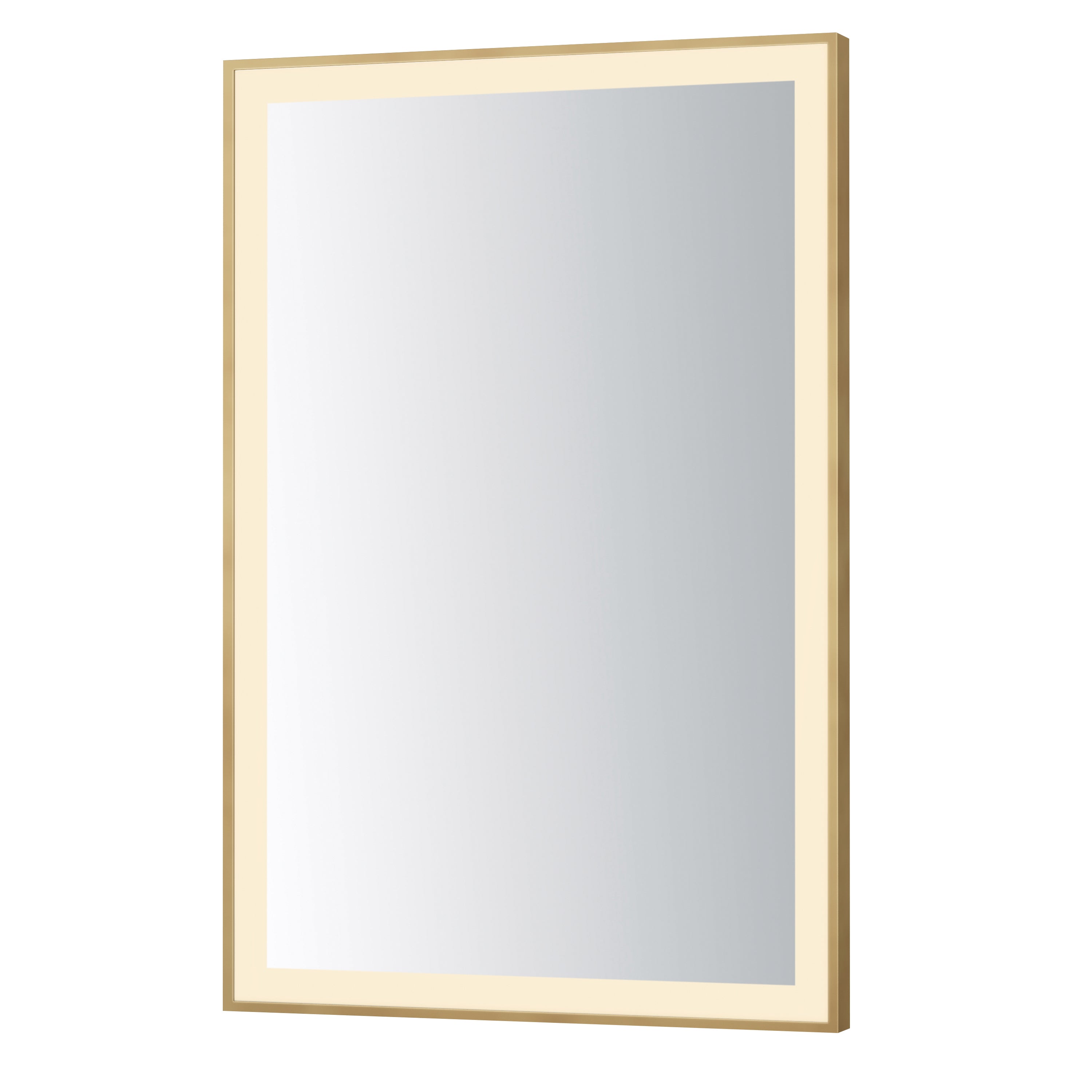 ET2 Lighting E42092-GLD Framed 24x36 LED Mirror in Gold