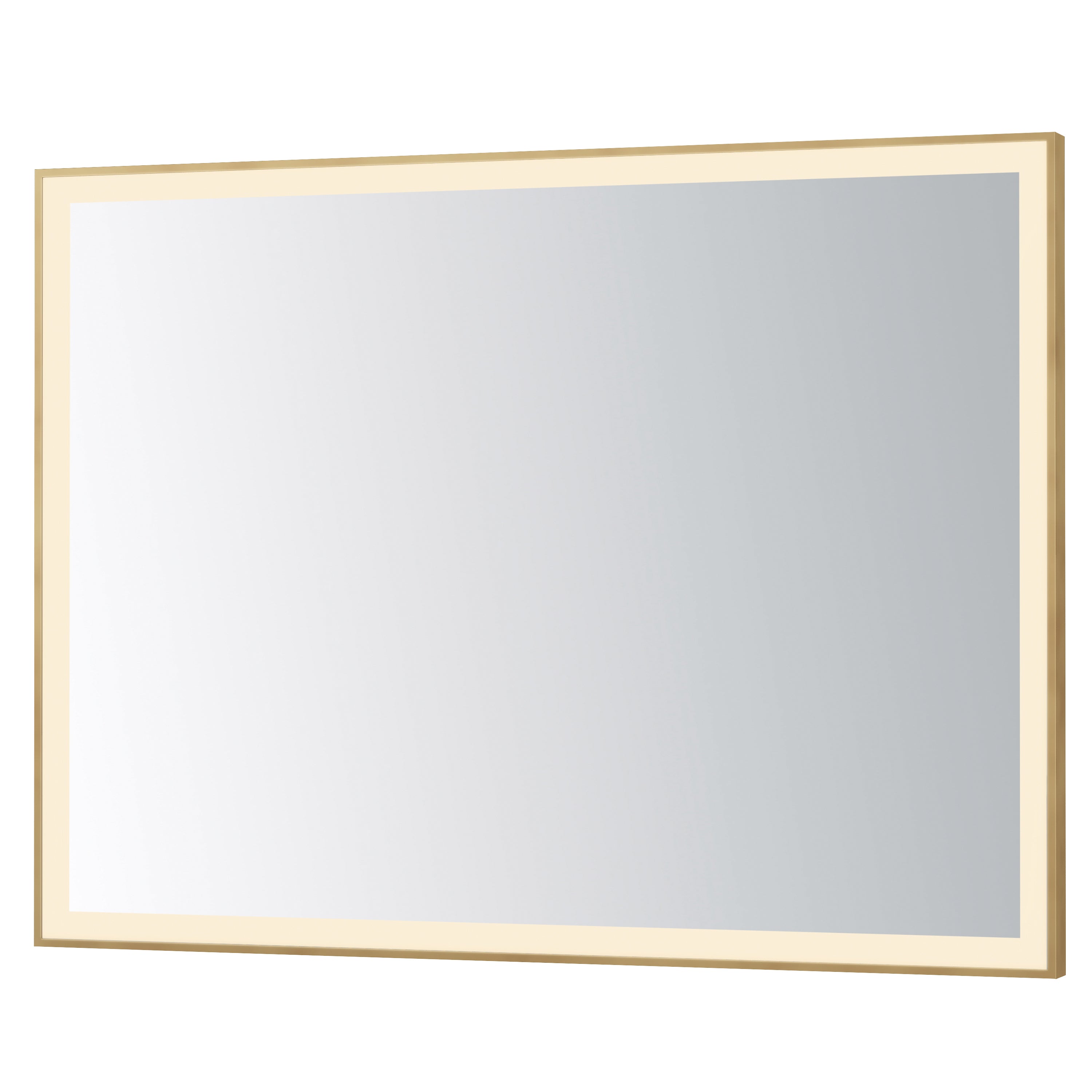 ET2 Lighting E42094-GLD Framed 48x36 LED Mirror in Gold