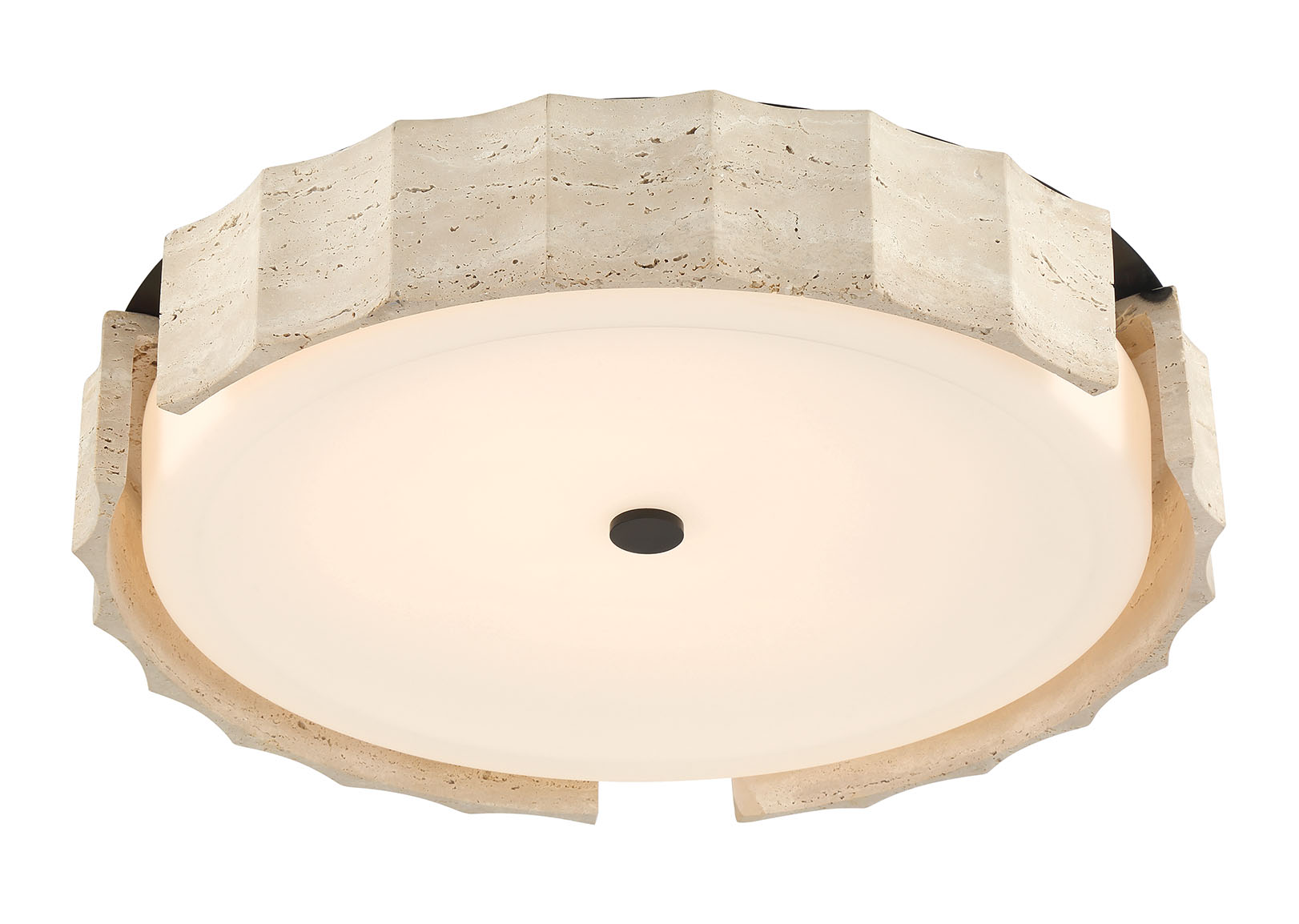 Eurofase 50205-028 Roslington Travertine LED Flush Mount in Matte Black