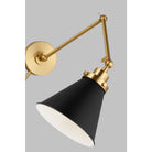 Visual Comfort Studio Collection CW1151MBKBBS Wellfleet Two-Arm Cone Sconce
