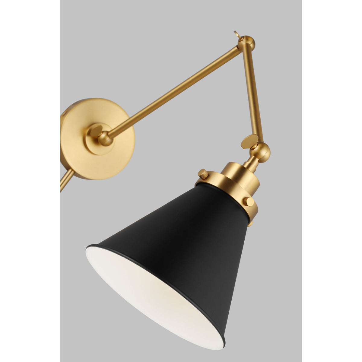 Visual Comfort Studio Collection CW1151MBKBBS Wellfleet Two-Arm Cone Sconce