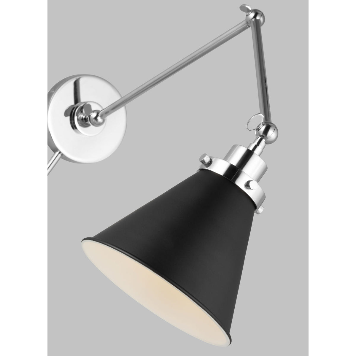 Visual Comfort Studio Collection CW1151MBKPN Wellfleet Two-Arm Cone Sconce