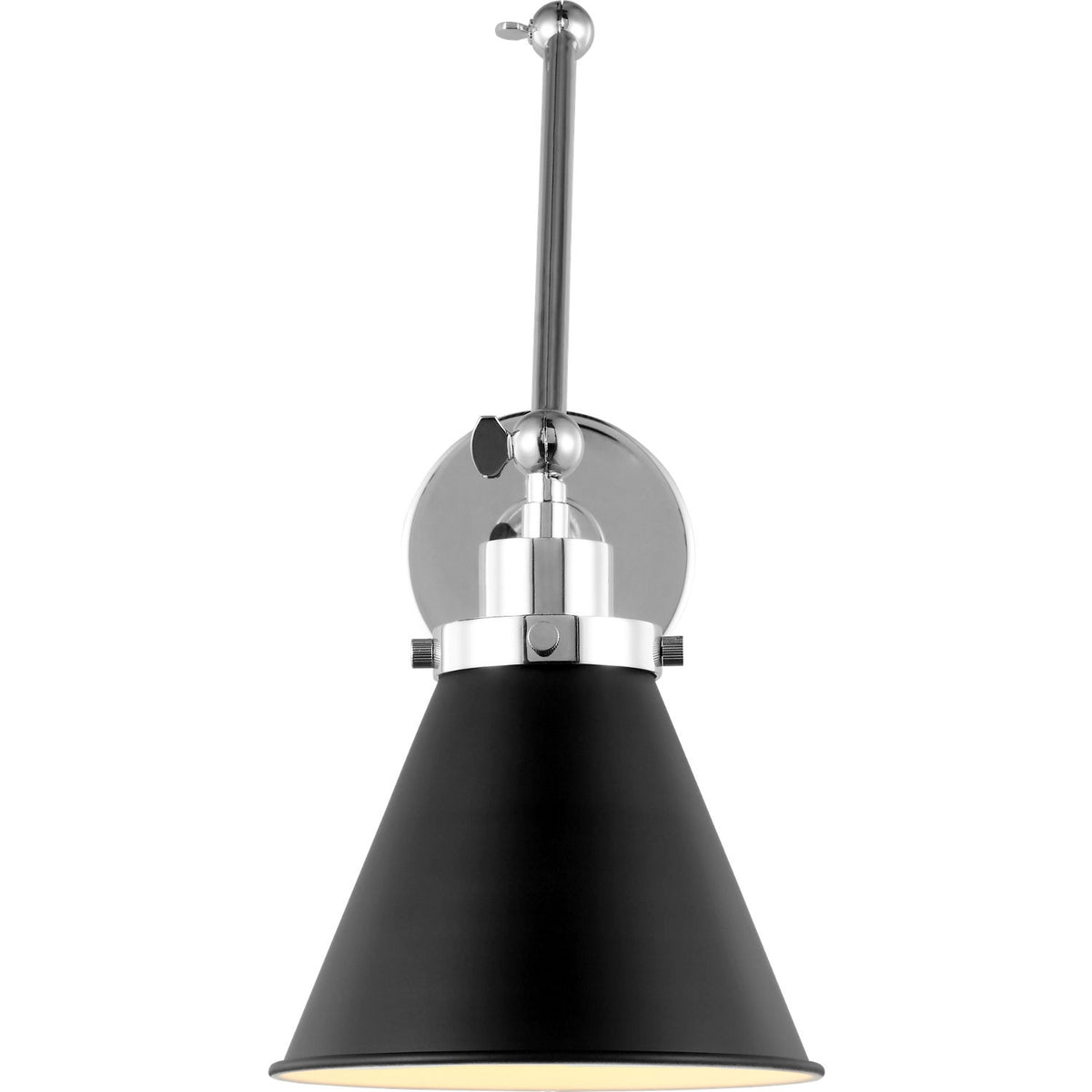 Visual Comfort Studio Collection CW1151MBKPN Wellfleet Two-Arm Cone Sconce