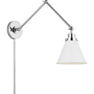 Visual Comfort Studio Collection CW1151MWTPN Wellfleet Two-Arm Cone Sconce