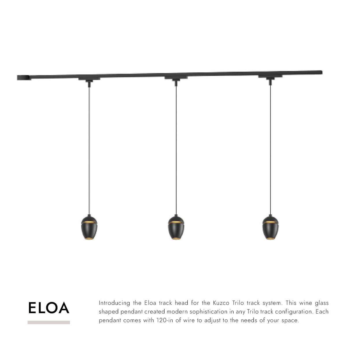 Kit de plafond LED Trilo TR3C-P89703-BG de Kuzco Lighting - Eloa en or brossé