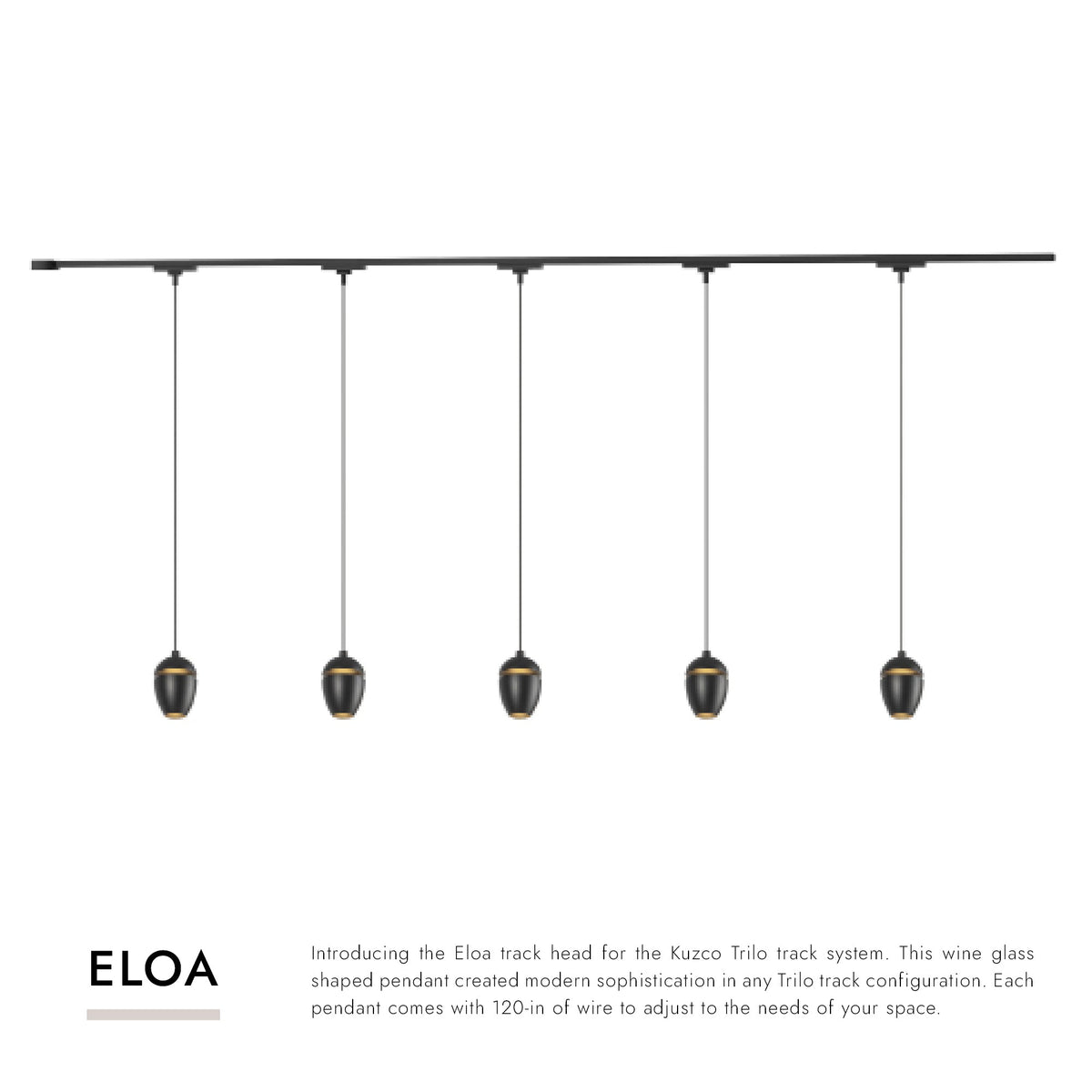 Kit de plafond LED Trilo TR5C-P89703-BG de Kuzco Lighting - Eloa en or brossé
