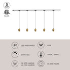 Kit de plafond LED Trilo TR5C-P89703-BG de Kuzco Lighting - Eloa en or brossé