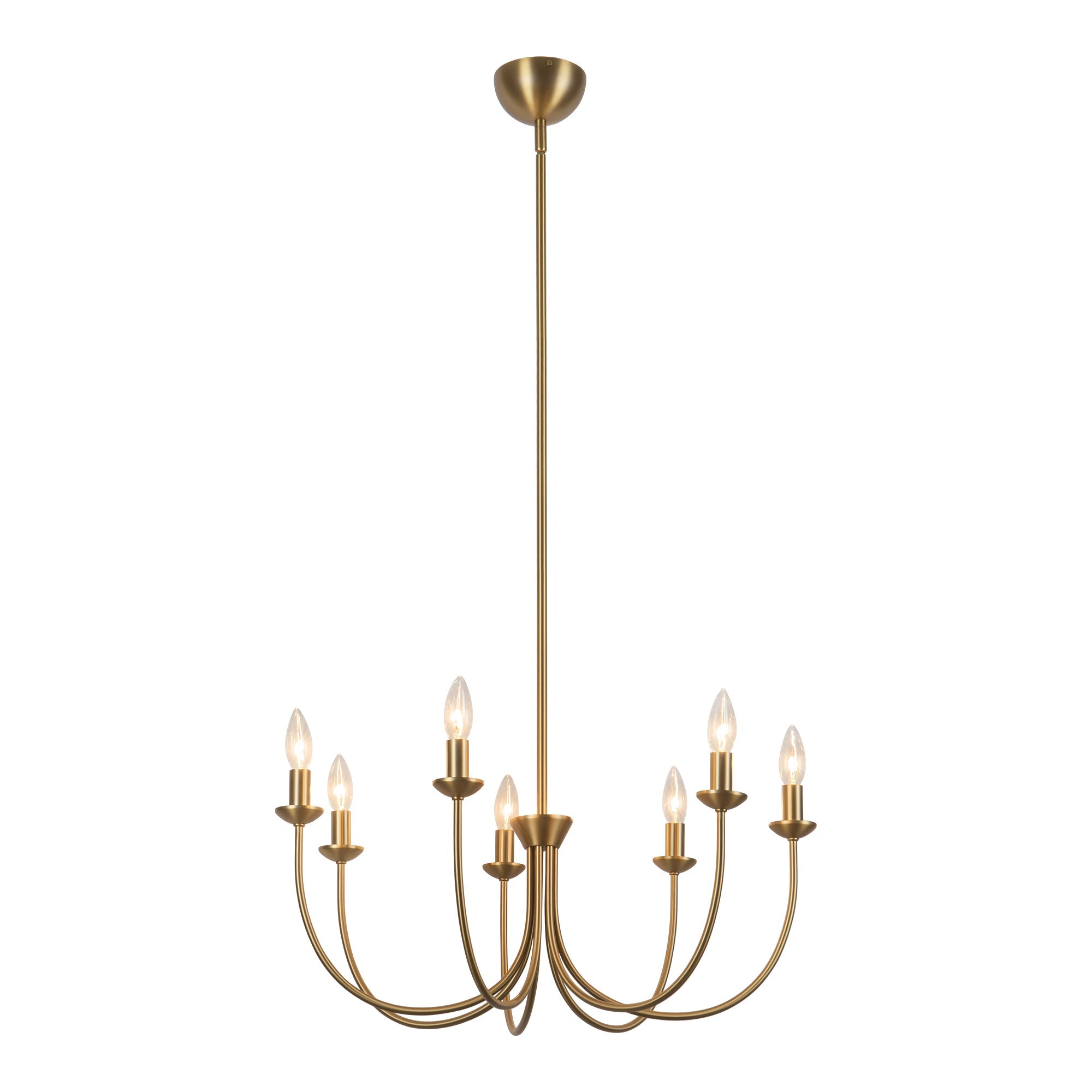Alora Canada - CH419726BG - Seven Light Chandelier - Ember - Brushed Gold