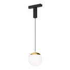 ET2 Lighting ETL31013-WTNAB Continuum Track Snowball Pendant in White/Natural Aged Brass