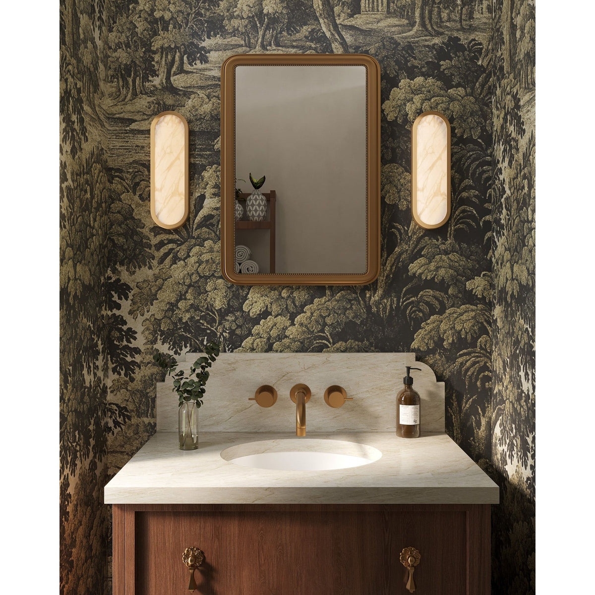 Alora Canada - WV653016MBAR - LED Bathroom Vanity - Evelyn - Matte Black/Alabaster