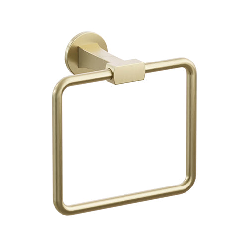 Emtek Transitional Flared Towel Ring in Satin Brass