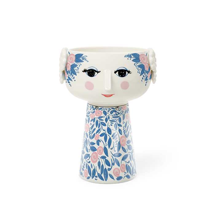 Bjørn Wiinblad 56590 Eva Vase in Blue/Rose