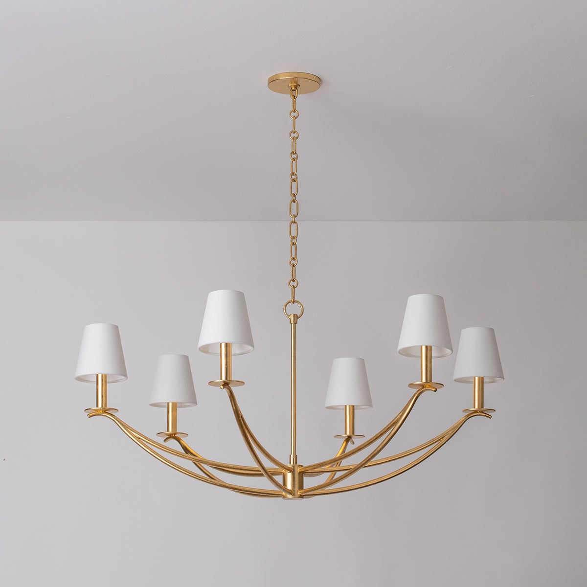 Troy Lighting F1341-VGL Bo Chandelier in Vintage Gold Leaf