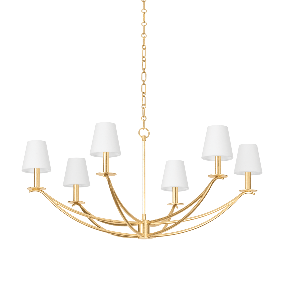 Troy Lighting F1341-VGL Bo Chandelier in Vintage Gold Leaf