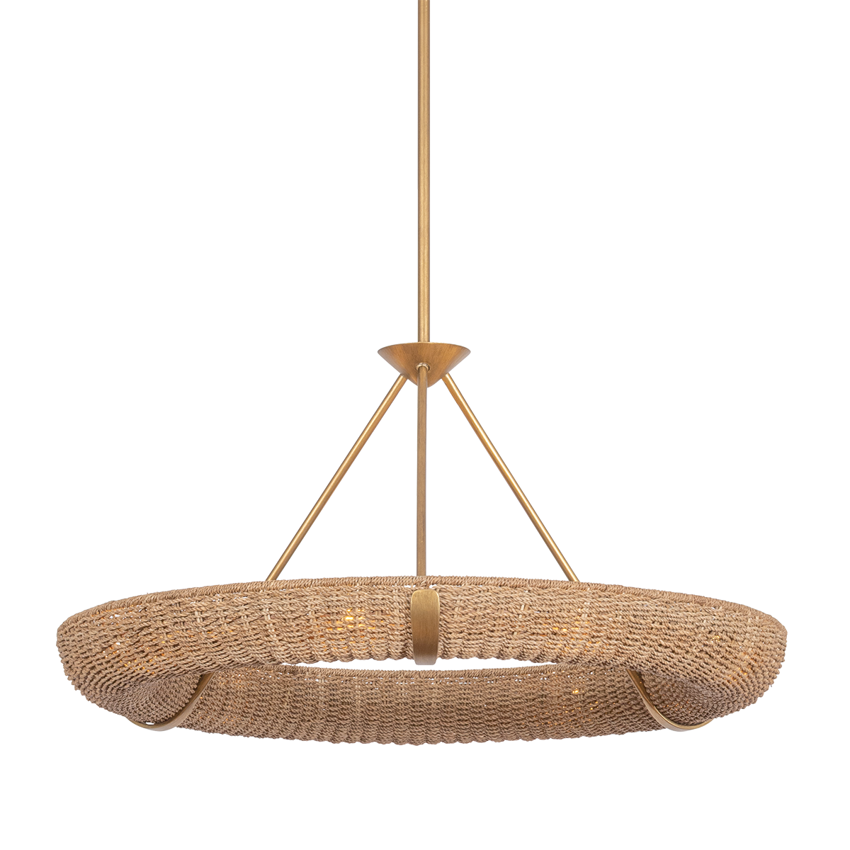 Troy Lighting F3836-PGL Floyd Suspendu en feuille d'or patinée