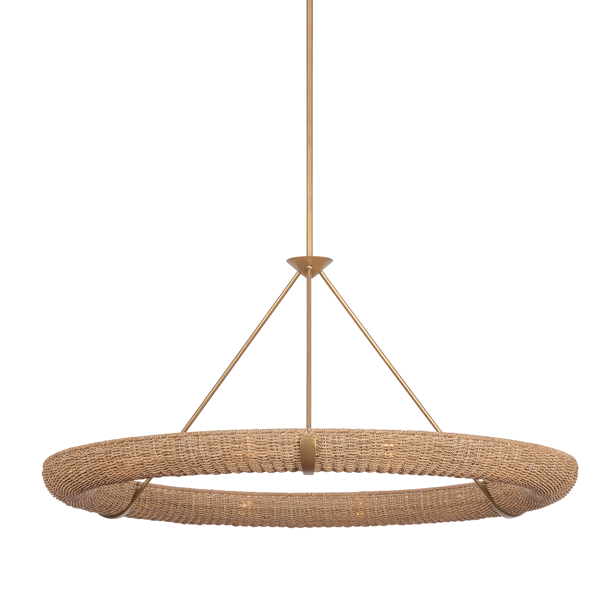 Troy Lighting F3852-PGL Floyd Suspendu en feuille d'or patinée