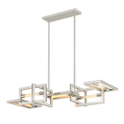 Troy Lighting F7105 Enigma Linear en Silver Leaf avec accessoires en acier inoxydable