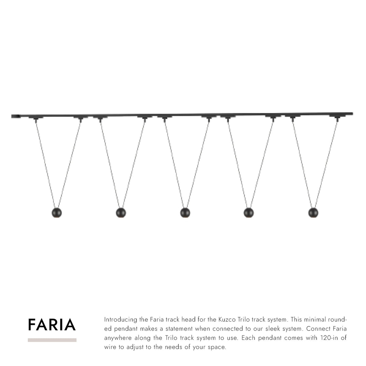 Kuzco Lighting TR5C-P27203-BG Trilo LED Ceiling Kit - Faria Double in Brushed Gold