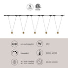 Kuzco Lighting TR5C-P27203-BG Trilo LED Ceiling Kit - Faria Double in Brushed Gold