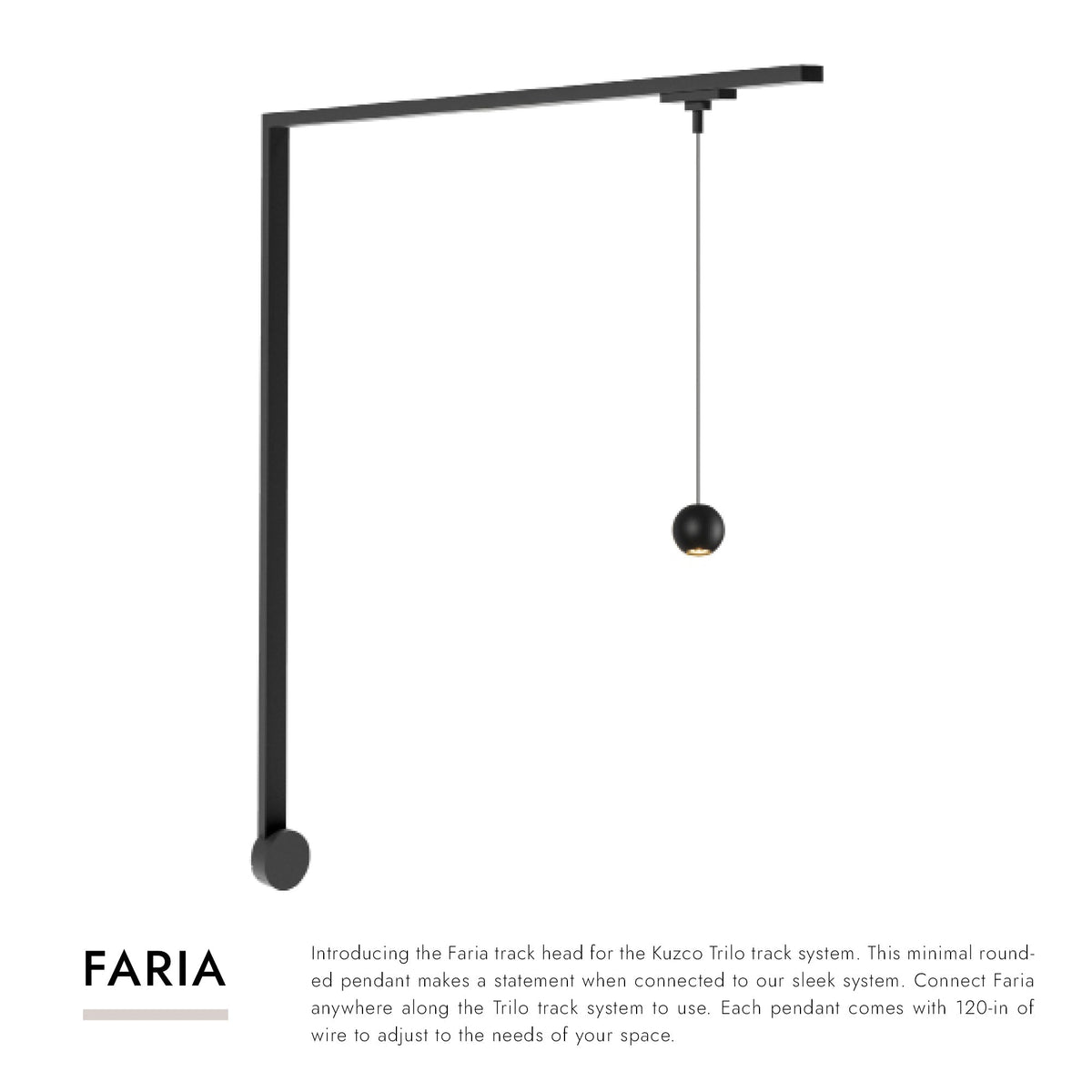 Kit mural LED Trilo - Faria en or brossé Kuzco Lighting TR1W-P26903-BG