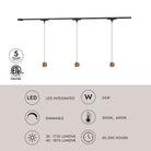 Kuzco Lighting TR3C-P26903-BG Trilo LED Ceiling Kit - Faria in Brushed Gold