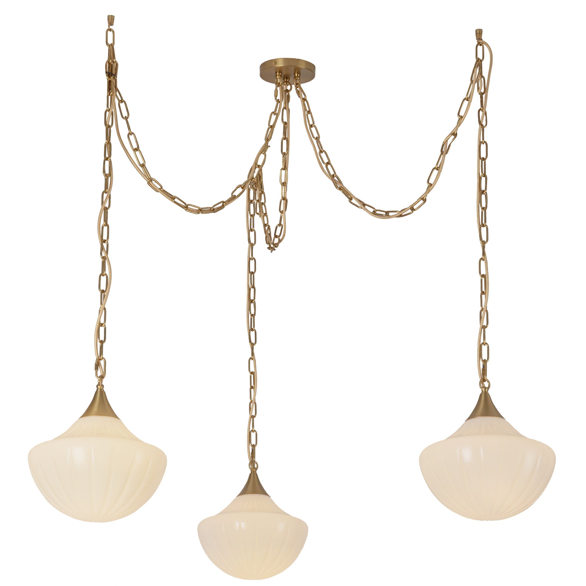 Alora Canada - MP651312MBAM - Three Light Pendant - Farrah - Matte Black/Amber