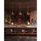 Alora Canada - PD651012MBGR - One Light Pendant - Farrah - Matte Black/Glossy Ribbed Opal Glass