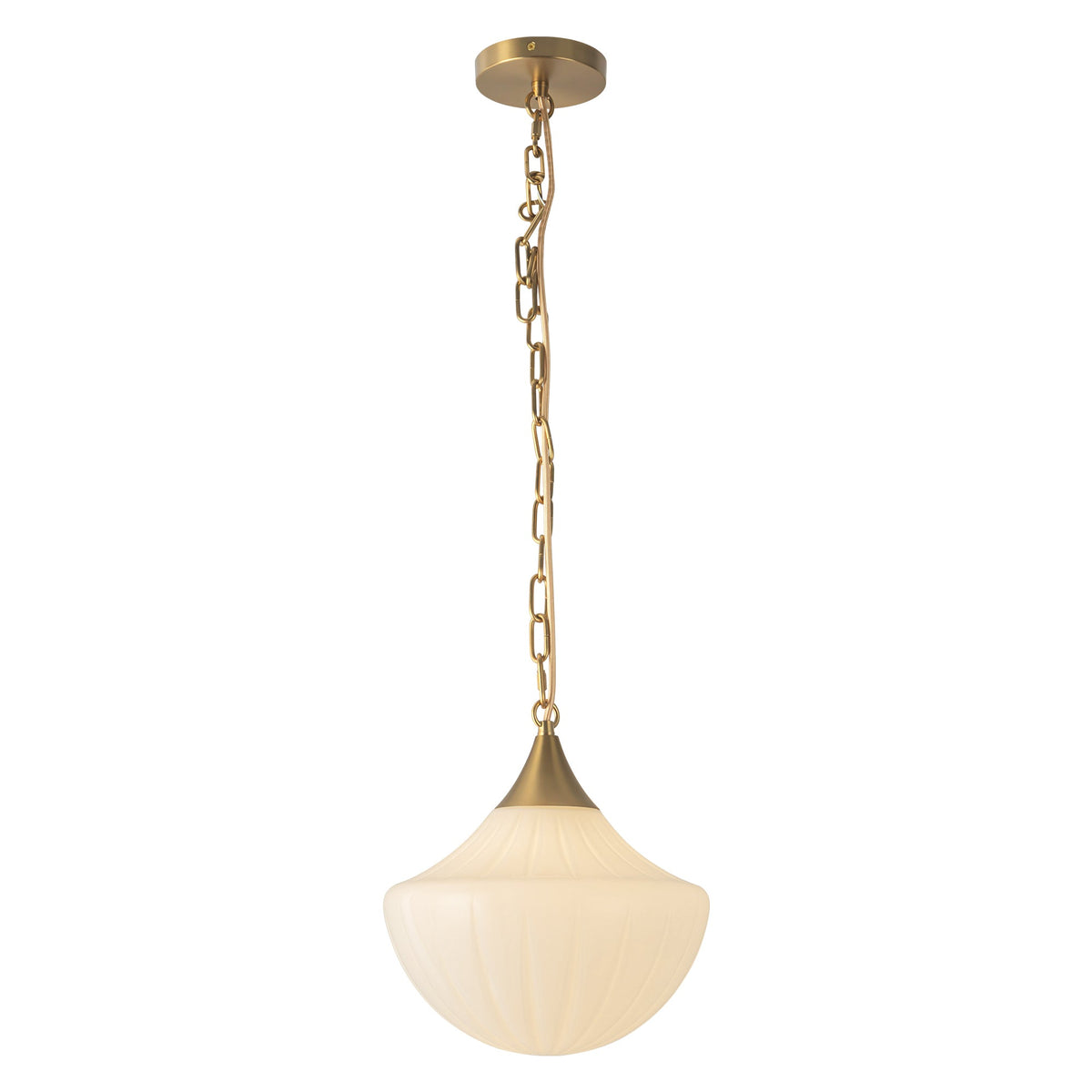 Alora Canada - PD651012BGAM - One Light Pendant - Farrah - Brushed Gold/Amber