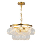 Alora Canada - CH654318BGSM - Trois lumières Suspendu - Faye - Or brossé/Verre fumé