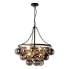 Alora Canada - CH654624BGRC - Six lumières Suspendu - Faye - Verre côtelé or brossé/transparent