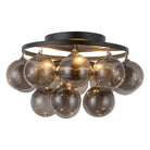 Alora Canada - SF654318MBSM - Trois feux semi-automatiquesPlafonnier - Faye - Verre massif noir mat/fumé
