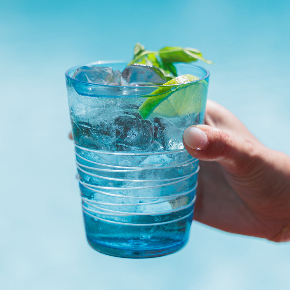 Zafferano America FL00103 Filante Tumbler in Aquamarine