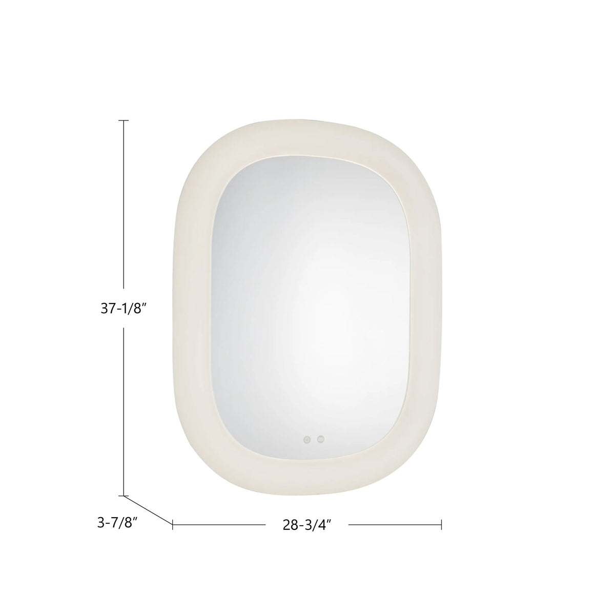 Miroir de courtoisie flottant à DEL Kuzco Lighting VM13837-WH-5CCT, blanc