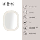 Miroir de courtoisie flottant à DEL Kuzco Lighting VM13837-WH-5CCT, blanc