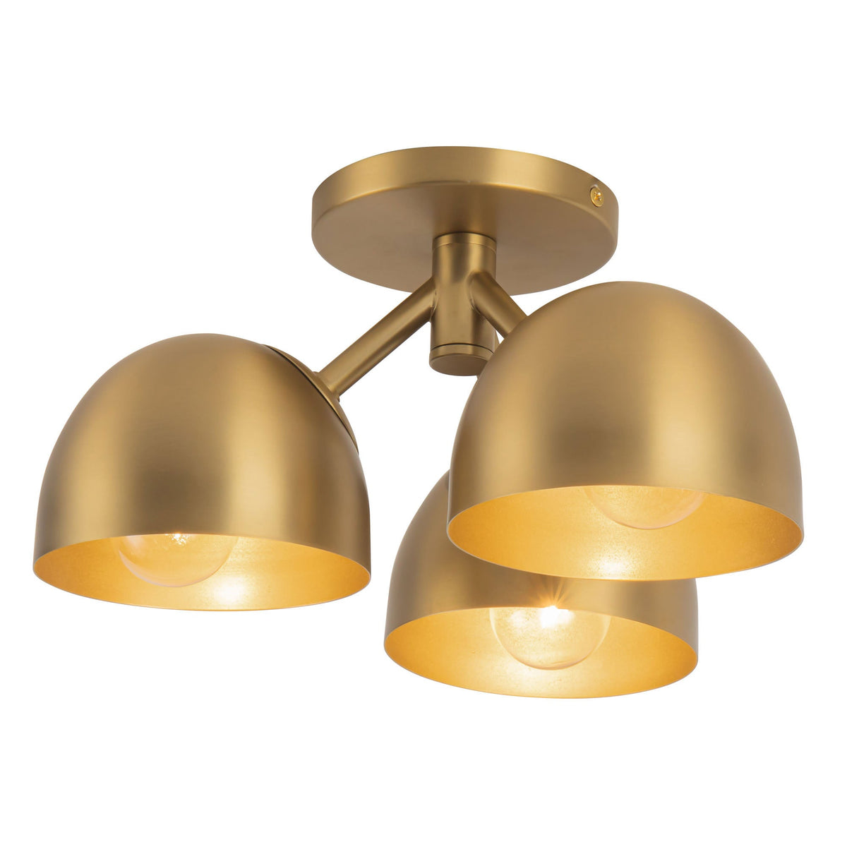 Kuzco Canada - SF13312-BG - Trois lumières semi-automatiquesPlafonnier - Fosso - Or brossé