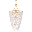 Fredrick Ramond FR41599DA Myra Cristal de roche à plusieurs niveaux Suspension en laiton vieilli