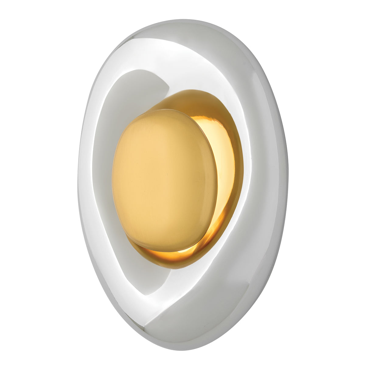 Applique murale Fredrick Ramond FR42900UB Astra LED en verre mercurisé et laiton non verni