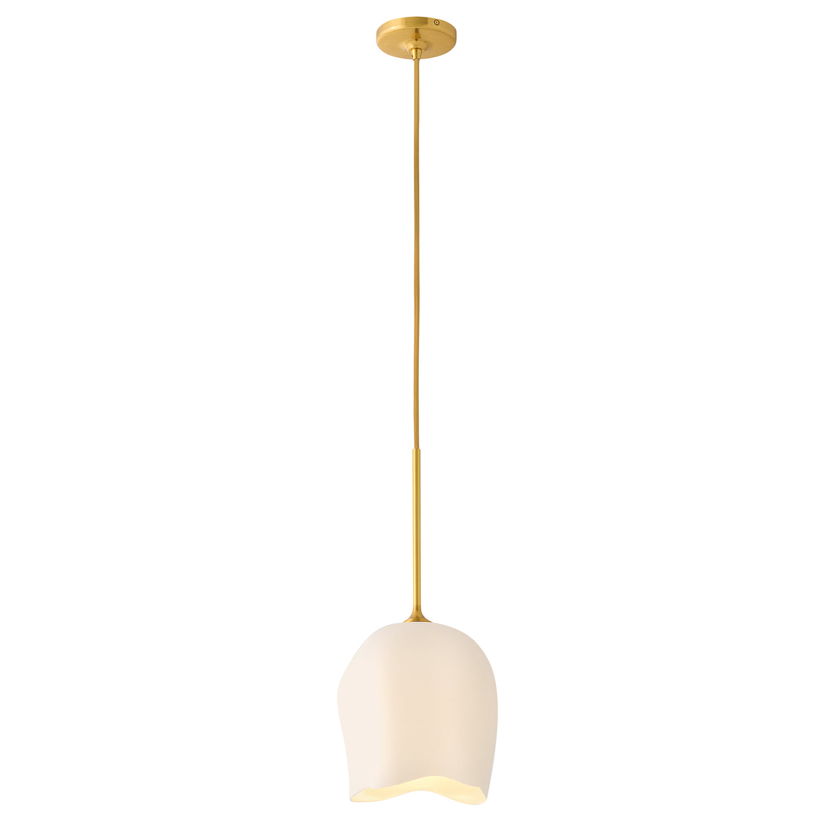 Fredrick Ramond FR46307UB Porcelaine Verity Suspension en laiton non verni